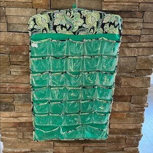 Green Paisley Hanging Organizer
